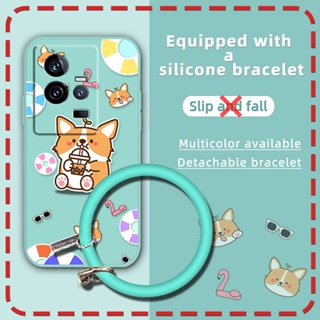 Skin-friendly feel Skin feel silicone Phone Case For VIVO IQOO11 Back Cover Cartoon bracelet   Camera all inclusive