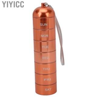 Yiyicc Metal Travel  Organizer Orange  Box with Hanging Rope for Daily Use Caregiver
