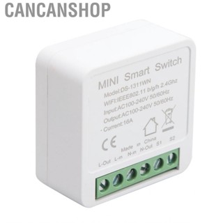 Cancanshop Smart WiFi Switch Mini DIY Home Wall Light Control Module 16A AC100‑240V 50/60HZ