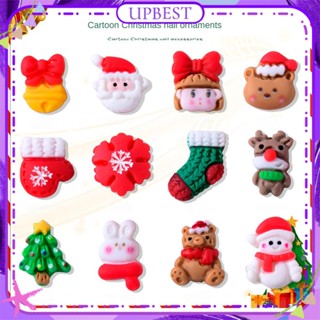 ♕ 10pcs Nail Art Christmas Cartoon Ornaments Santa Claus Bell 3D Resin Nail Decoration Manicure Tool For Nail Shop 13 Designs UPBEST