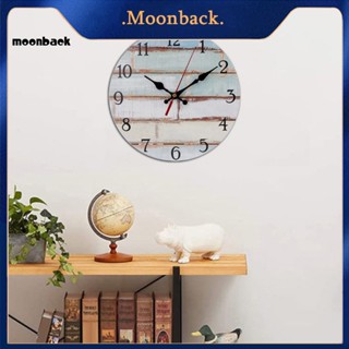 &lt;moonback&gt; นาฬิกาไม้ติดผนัง ทรงกลม 10 นิ้ว อ่านง่าย สําหรับห้องครัว ห้องน้ํา ฟาร์มเฮาส์ ใช้แบตเตอรี่