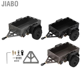 Jiabo RC Car Hitch Trailer Aluminum Alloy Antislip Rubber Tire Rustproof for Traxxas TRX4M 1/18