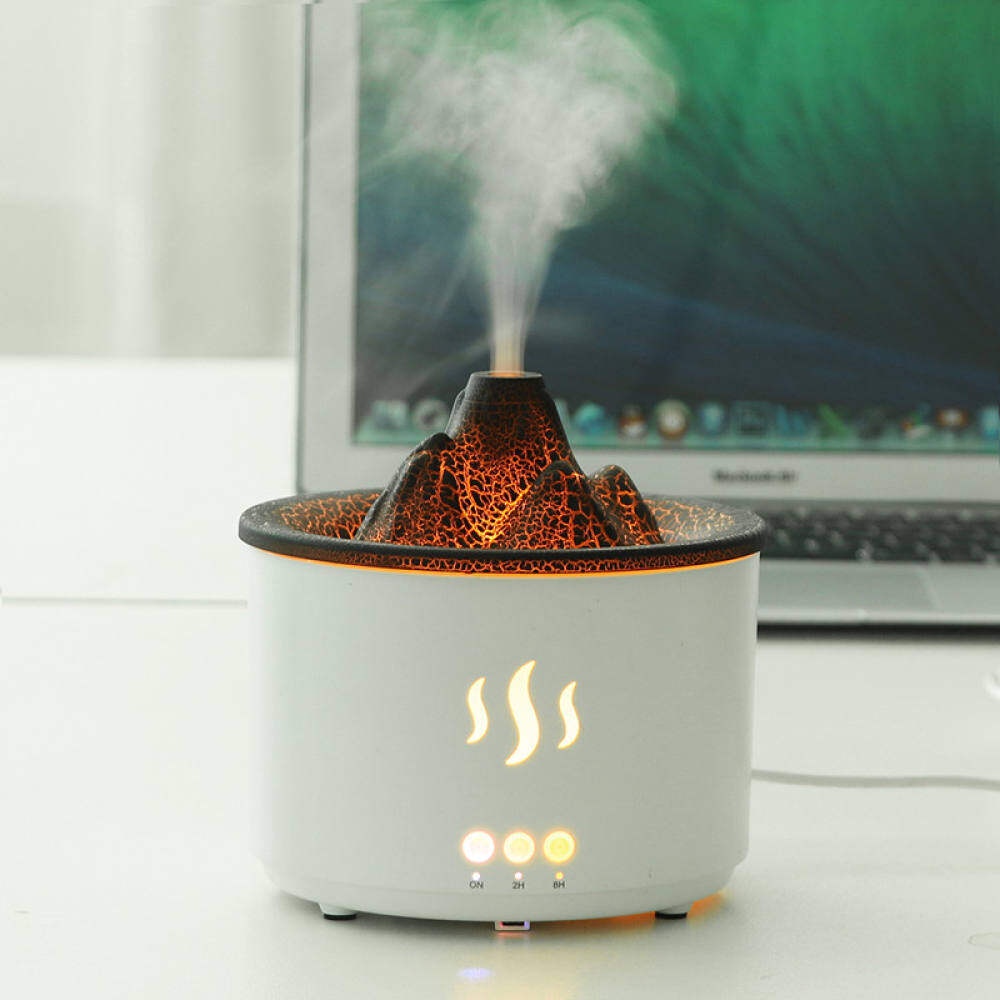3D Volcano Aroma Diffuser Humidifier LED อัลตราโซนิกเครื่องกระจายกลิ่นหอมเครื่องเพิ่มความชื้นนาโน