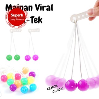 Pro-clackers ของเล่นลูกบอลลาโต้ คลายเครียด สุ่มสี D6S5