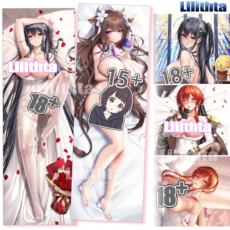 ปลอกหมอน ลายการ์ตูนอนิเมะ Dakimakura Azur Lane Taiho และ Kashino และ Monarch Azure Lane Game ปลอกหมอ