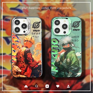 เคสป้องกันโทรศัพท์มือถือ ชุบไฟฟ้า ลาย Kakashi สีเงิน สําหรับ iPhone 11 14 12 13 Pro Max