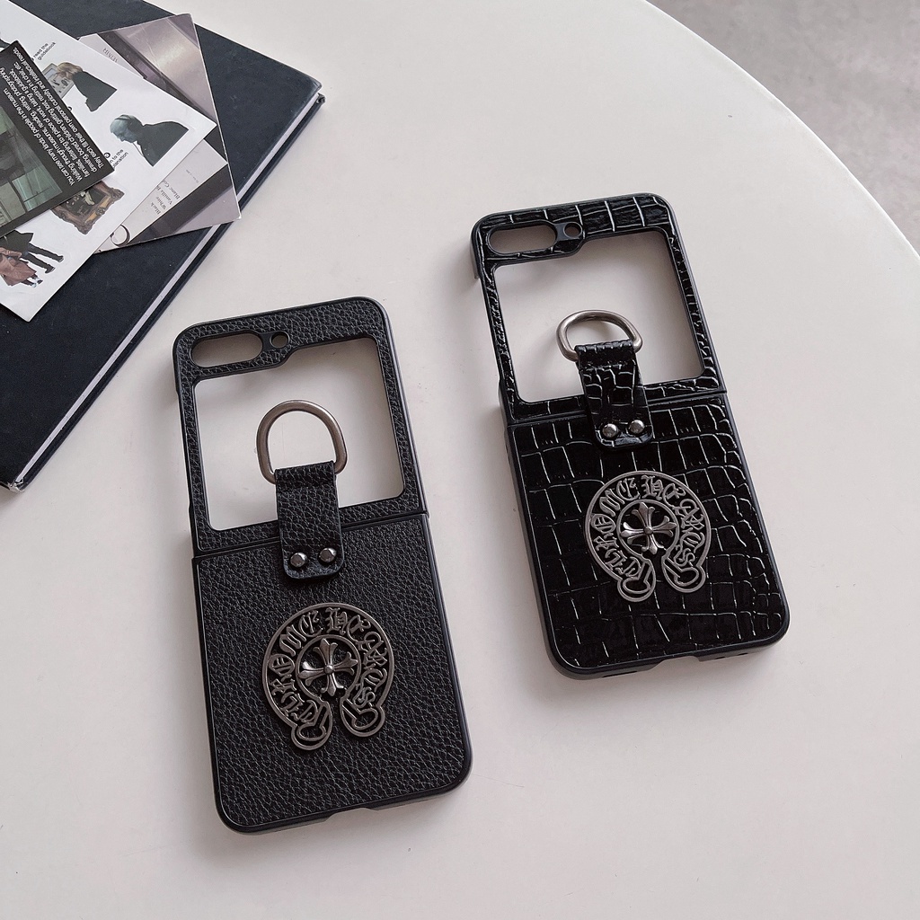 SAMSUNG หรูหราที่ไม่ซ้ํากันวินเทจหนัง ปู่ พับกลับกรณีโทรศัพท์สําหรับ ซัมซุง กาแลคซี Z พลิก3 4 5 6สไตล์ที่เรียบง่ายที่มีผู้ถือแหวนปลอกสําหรับ Z พลิก6คลาสสิกเต็มครอบคลุมฝาครอบป้อง