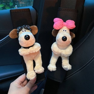 Wallace and Gromit Cute Car Safety Belt Shoulder Pad Cover Internet Celebrity Goddess Style Car Interior Ornaments Car Safety Belt Cover Female tU7k