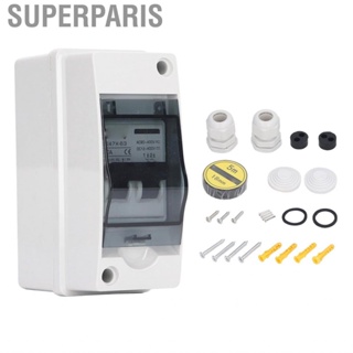 Superparis Solar PV Mini Circuit Breaker 2P Transparent Cover 4000A Icu Disconnect Switch AC90‑400V DC12‑400V Pa66  for