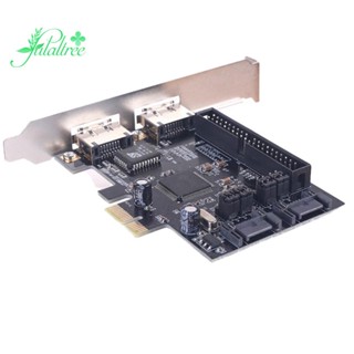 อะแดปเตอร์การ์ดแปลง SATA IDE PCI E PCI E เป็น SATA 2.0 + IDE ESATA X2 Combo 1 ชิ้น