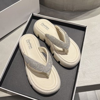 รองเท้าแตะ ประดับเพชร และพลอยเทียม คุณภาพสูง แฟชั่นฤดูร้อน ส…