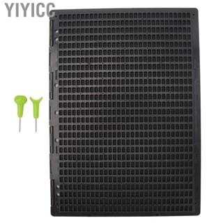 Yiyicc Braille Slate 27 Lines 30 Cells Black Plastic Writing with  for Blind t