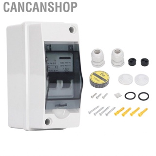 Cancanshop Solar PV Mini Circuit Breaker 2P Transparent Cover 4000A Icu Disconnect Switch AC90‑400V DC12‑400V Pa66  for