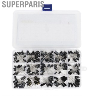 Superparis Electrolytic Capacitor Kit  200PCS 15 Values High Accuracy Good Stability Assortment Clear Marking for Electronics