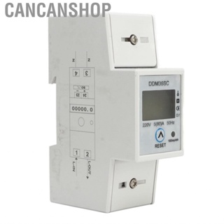 Cancanshop Energy Power Meter 2P Electricity DC220V 50Hz Dual Row  for Factory Use