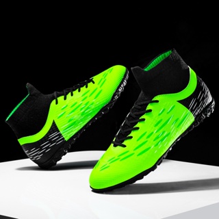 ใหม่ TF Football Boots กีฬากลางแจ้งมืออาชีพรองเท้าฟุตบอลสําหรับผู้ชายและผู้หญิง Size: 35-45