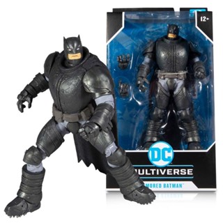 [BTF] ตุ๊กตา Mcfarlane Dark Night Knight Heavy Armor Batman ขยับได้ ขนาด 23 ซม. สีดํา KLVP