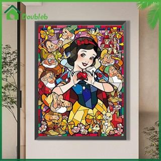 【Doub X ✮】ภาพวาดปักเพชร ทรงกลม ลายหิมะ สีขาว 5D DIY สําหรับตกแต่งบ้าน ✮