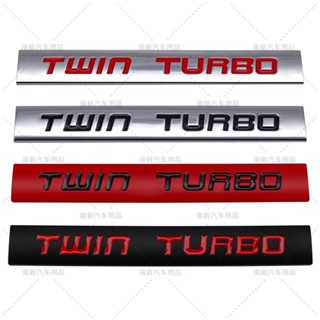 Twin TURBO ป้ายฉลากเครื่องยนต์เทอร์โบชาร์จเจอร์ สําหรับ Ford Lincoln Benz Audi Mitsubishi BMW Foss Nisan Hyundai และทุกรุ่น