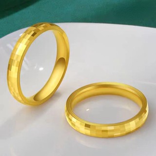 Rovski แฟชั่นเกาหลี พร้อมส่ง เครื่องประดับ แหวนประกาย เกาหลี แหวนคู่รัก แหวนชุบทอง มินิมอล