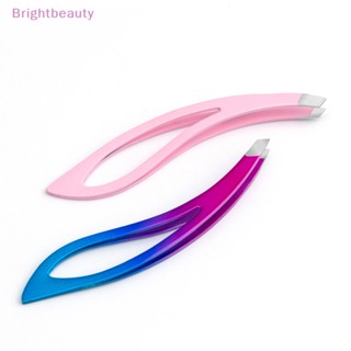 Brightbeauty แหนบสเตนเลส กําจัดขนคิ้ว แบบมืออาชีพ หลากสี สําหรับต่อขนตา แต่งหน้า เครื่องมือความงาม TH