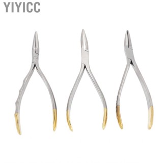 Yiyicc Residual Root Forceps  Pointed Tip Dental Fragments Pliers Precise 3pcs for Clinics Dentist