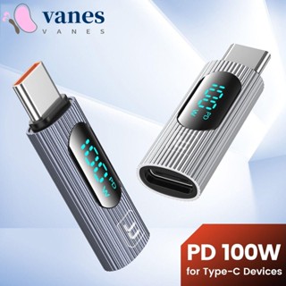 Vanes1 อะแดปเตอร์ USB 2.0 100W Type C อลูมิเนียมอัลลอย 100W ตัวผู้ เป็นตัวเมีย USB 2.0 OTG สําหรับถ่ายโอนข้อมูล