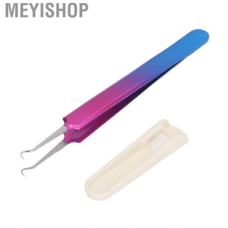 Meyishop Blemishs Extractor Tweezer Gentle Precise Stainless Steel Curved Blackhead Professional Gradient Color Safety for Home