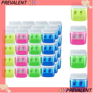 Preva กบเหลาดินสอ แบบแมนนวล หลายสี พร้อมฝาปิด สําหรับบ้าน สํานักงาน 48 ชิ้น 48 ชิ้น