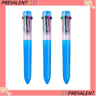 Preva ปากกาลูกลื่น 0.5 มม. 10-in-1 หลากสี น่ารัก ยืดหดได้ อุปกรณ์สํานักงาน 3 ชิ้น