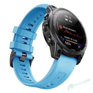 ✪Saycool✫【คุณภาพสูง】สายนาฬิกาข้อมือซิลิโคน 22 มม. อุปกรณ์เสริม สําหรับ Garmin Fenix 7 6 6 Pro 5 5 Plus