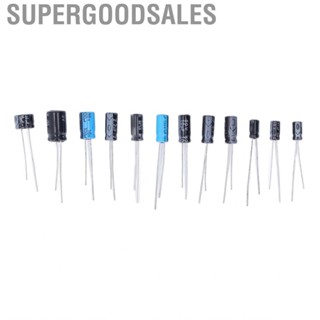 Supergoodsales In Line Capacitors  120Pcs Aluminum Electrolytic Capacitor Assortment Kit 0.22‑470UF for TV