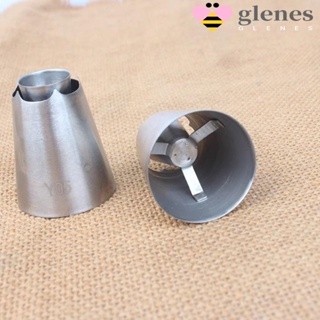 Glenes หัวฉีดไอซิ่ง สเตนเลส รูปดอกไม้ กลวง โฮมเมด DIY สําหรับทําเบเกอรี่ ฟองดองท์ โรเมีย