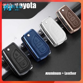 Rto เคสกุญแจรีโมทรถยนต์ หนังวัวแท้ พับได้ น้ําหนักเบา สําหรับ Toyota Hilux Vigo Revo Fortuner Innova Corolla Altis CHR RAV4 Aygo