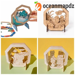 Oceanmapdz กระดานไม้วาดภาพระบายสี DIY ของเล่นกราฟฟิติ ความคิดสร้างสรรค์