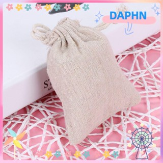 Daphs ถุงของขวัญปอกระสอบ ผ้าฝ้าย ผ้าลินิน สีแคนดี้