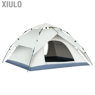 Xiulo Camping Tent  Portable Beach Shade UV Protection Beige for Outdoor