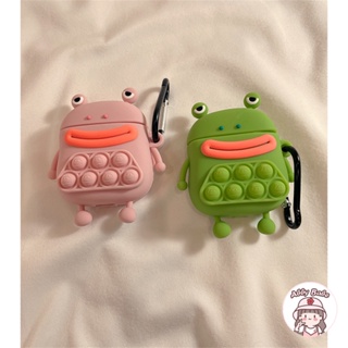 เคสหูฟังบลูทูธไร้สาย TPU แบบนิ่ม ลายการ์ตูนกบน่ารัก สําหรับ Iphone 1 2 pro