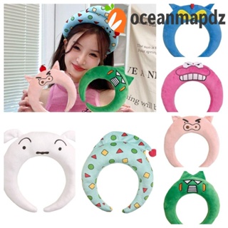 Oceanmapdz ที่คาดผม ผ้ากํามะหยี่ขนนิ่ม ลายการ์ตูนชินจัง สามมิติ สไตล์เกาหลี เครื่องประดับผมน่ารัก สําหรับผู้หญิง