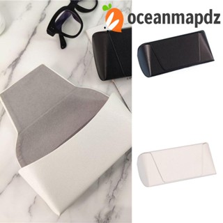 Oceanmapdz กล่องแว่นตา หนัง PU สไตล์เกาหลี กันน้ํา กระเป๋าแว่นกันแดด แฟชั่น กระเป๋าเก็บแว่นตา กระเป๋าป้องกันแว่นตา กลางแจ้ง