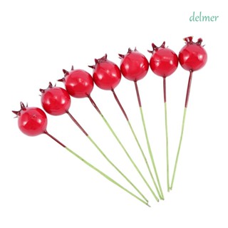 Delmer ผลไม้ประดิษฐ์ ขนาดเล็ก สีแดง 20 ชิ้น