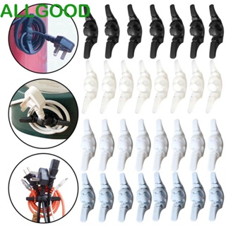 Allgoods ตัวยึดสายไฟ มีกาวในตัว อเนกประสงค์ 5 รู สีขาว TPR สีเทา สําหรับคอมพิวเตอร์