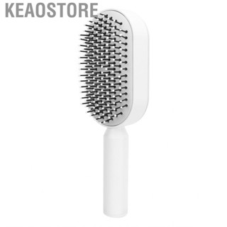 Keaostore Self Cleaning Brush Rounded Comb  Comfortable To Grip High Density Air Cushion for Wet Hair Scalp