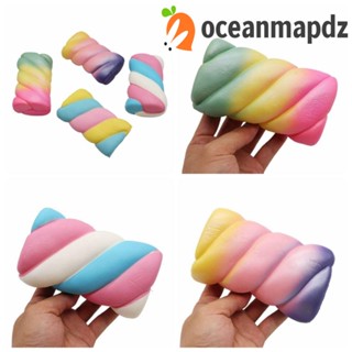 Oceanmapdz ของเล่นบีบสกุชชี่ เนื้อผ้าฝ้าย คืนตัวช้า สีรุ้ง สําหรับเด็ก