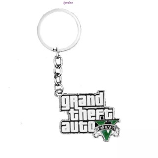 Lyndon เกม GTA V พวงกุญแจ สําหรับผู้ชาย PS4 Xbox PC เกม ของขวัญวันเกิด กระเป๋า จี้ เกม GTA ที่ใส่กุญแจ