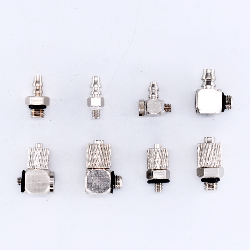 [หลายขนาด] กระบอก Mini Mini Pagoda PT ข้อต่อสกรูด่วน PL4-M5 PC4/6-M3-M4-M5-M6 All Copper Tee