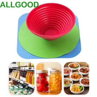 Allgoods แผ่นยางเปิดขวด ทรงกลม ทรงสี่เหลี่ยม กันความร้อน กันลื่น อเนกประสงค์ 3 ชิ้น