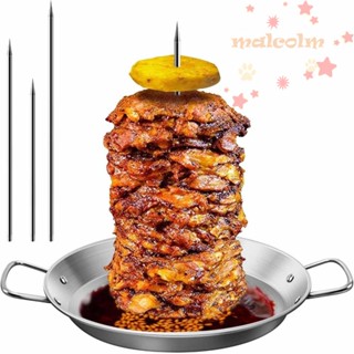 Malcolm Al Pastor Skewer ไม้เสียบสเตนเลส แนวตั้ง 8 10 และ 12 นิ้ว ทําความสะอาดง่าย สําหรับเตาอบบาร์บีคิว