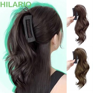 Hilario หางม้าสังเคราะห์ธรรมชาติ แบบสั้น หยักศก สไตล์เกาหลี ปาร์ตี้
