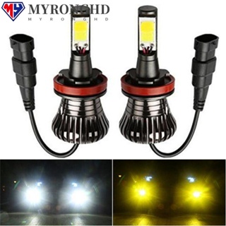 Myronghd ไฟตัดหมอกรถยนต์ Hi / Low Kit Beam COB LED Super Bright DRL